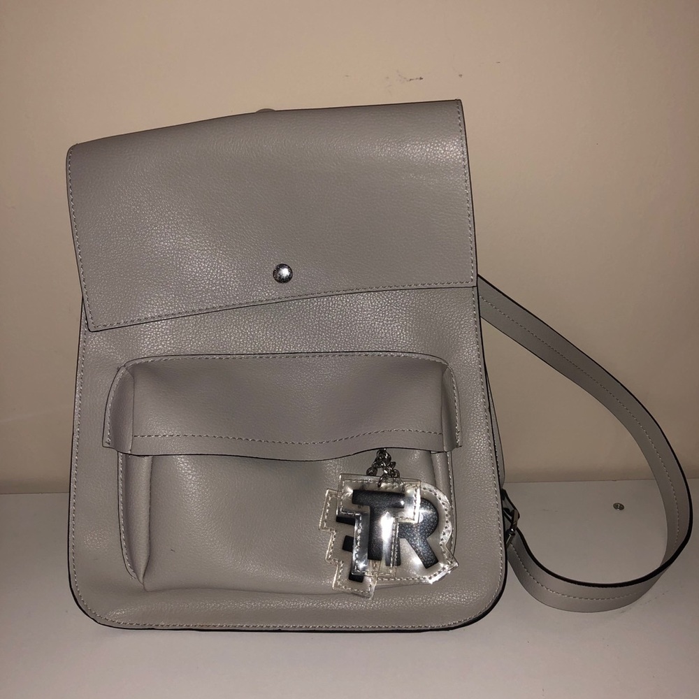 Zara light grey soft Backpack